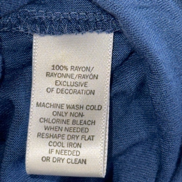 LOFT • Cap Sleeve Rayon Lace Shoulder Tee - Picture 6 of 9